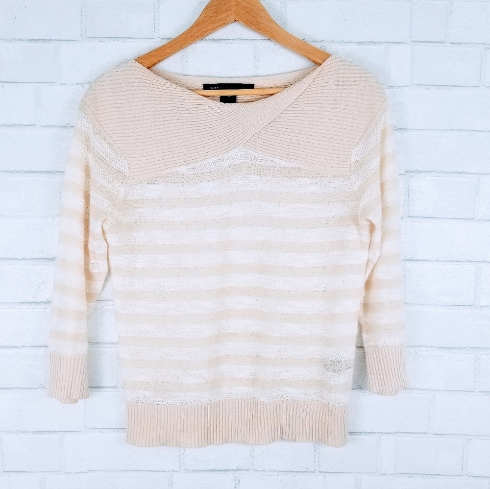 NEW Marc Jacobs Linen Fine Knit Yoke Sweater